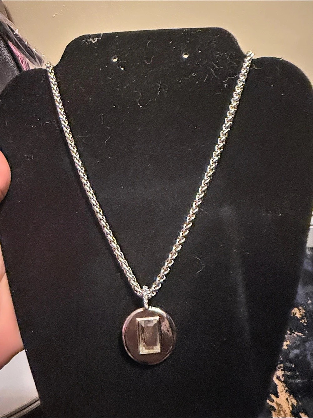 Open Edit Molten Orb Pendant Necklace Silver & Brown